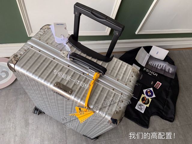 Rimowa拉杆箱 66637 Fend i x rimowa聯名 滿箱雙F圖案 全鋁鎂合金 日默瓦行李箱 Fend拉箱xzx1153
